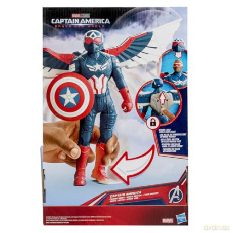 Hasbro Marvel Captain America Brave New World Captain America Flight Mode Action Figure F9298