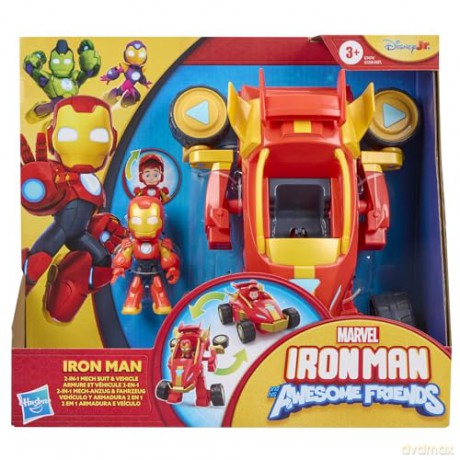 Hasbro Marvel Iron Man And His Awesome Friends Iron Man 2 in 1 Mech Suit Vehicle Figure Vehicle G1474