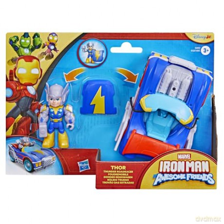 Hasbro Marvel Iron Man And His Awesome Friends Thor Thunder Roadracer Vehicle G2692