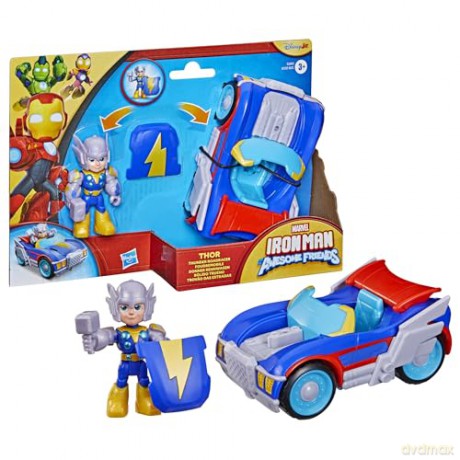 Hasbro Marvel Iron Man And His Awesome Friends Thor Thunder Roadracer Vehicle G2692