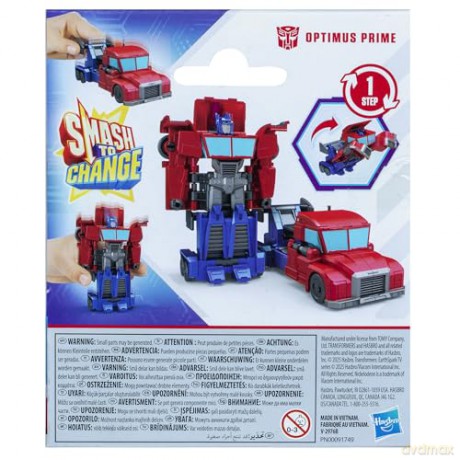 Hasbro Transformers Earthspark 1 Step Smash Changers Optimus Prime Action Figure G0994