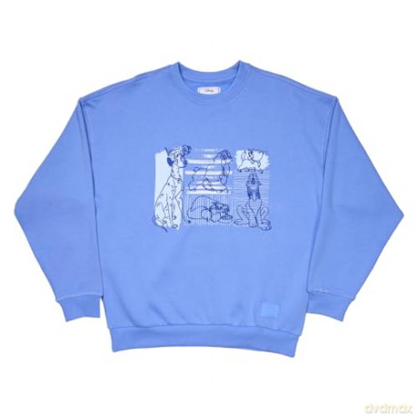Loungefly Disney Dogs Cats Oversized Crewneck SweaT-Shirt LWDSWC0001L