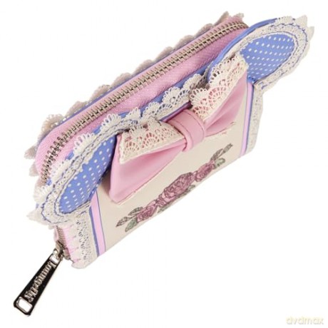 Loungefly Disney Minnie Floral And Lace Ears Zip Around Wallet WDWA3269