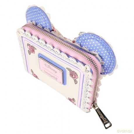 Loungefly Disney Minnie Floral And Lace Ears Zip Around Wallet WDWA3269