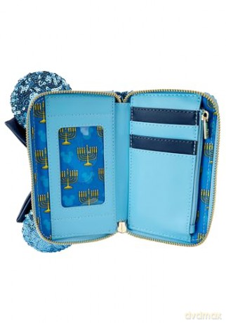 Loungefly Disney Minnie Mouse Hanukkah Menorah Zip Around Wallet WDWA2889