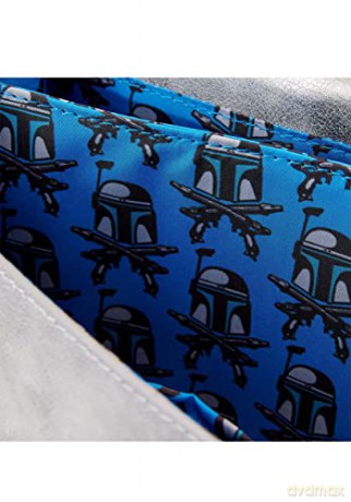 Loungefly Disney Star Wars Attack off the Clones Jango Fett Chain Strap Crossbody Bag STTB0234