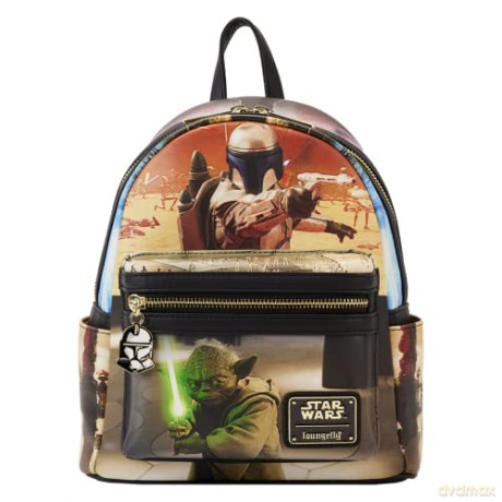 Loungefly Disney Star Wars Episode Two Attack of the Clones Scene Mini Backpack STBK0385