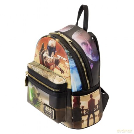 Loungefly Disney Star Wars Episode Two Attack of the Clones Scene Mini Backpack STBK0385