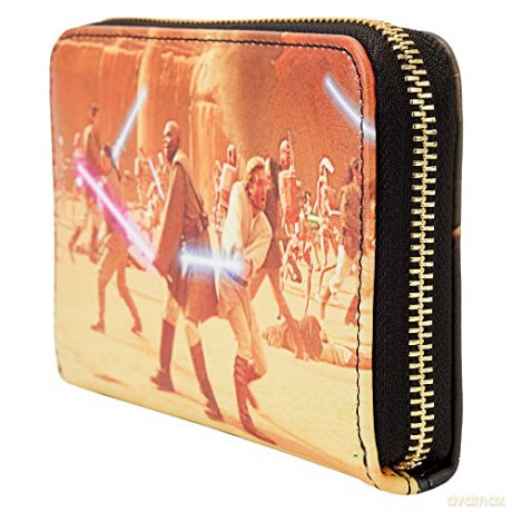 Loungefly Disney Star Wars Episode Two Attack of the Clones Scene Zip Around Wallet STWA0238