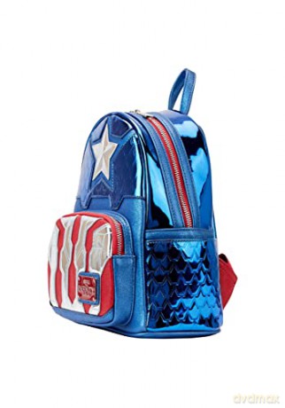 Loungefly Marvel Captain America Shine Cosplay Mini Backpack MVBK0276
