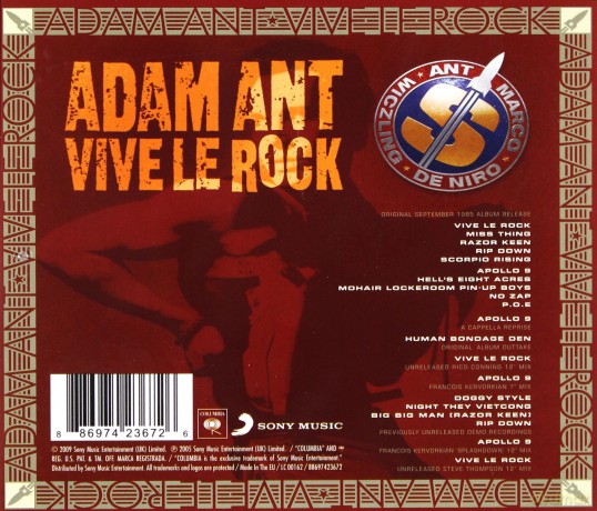 Adam Ant: Vive Le Rock [CD]