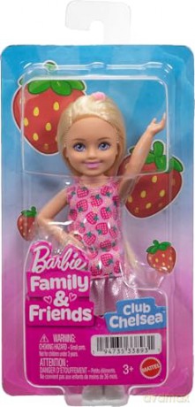 Mattel Barbie Family Friends Club Chelsea Strawberry Mini Doll JJB33