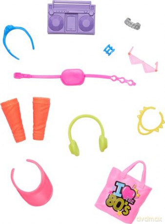 Mattel Barbie Pink Bag I Love 80s Accessories HWV74
