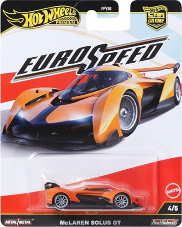 Mattel Hot Wheels Premium Car Culture Euro Speed McLaren Solus GT Vehicle JBK78