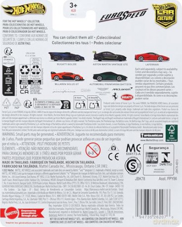 Mattel Hot Wheels Premium Car Culture Euro Speed McLaren Solus GT Vehicle JBK78
