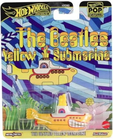 Mattel Hot Wheels Premium Pop Culture The Beatles Yellow Submarine Vehicle JBL74