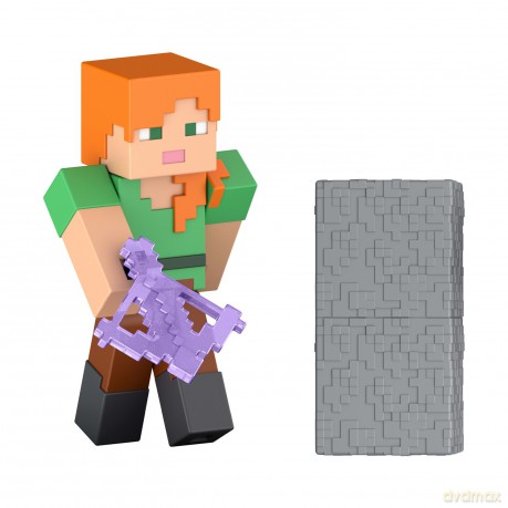 Mattel Minecraft Redstone Charged Alex 8cm Figure JJR91
