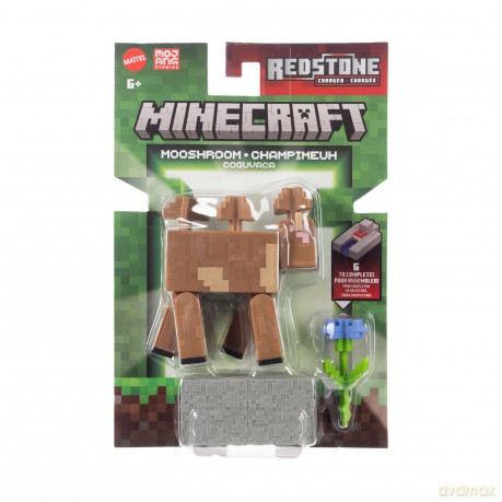Mattel Minecraft Redstone Charged Mooshroom 8cm Figure JJR95