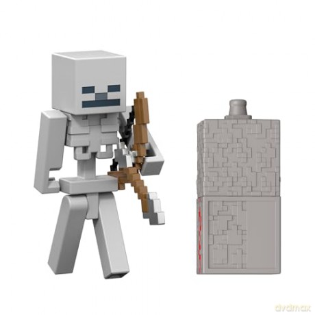 Mattel Minecraft Redstone Charged Skeleton 8cm Figure JJR93