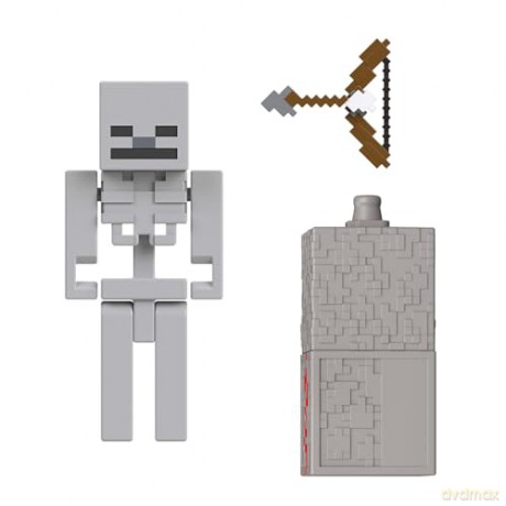 Mattel Minecraft Redstone Charged Skeleton 8cm Figure JJR93