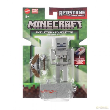 Mattel Minecraft Redstone Charged Skeleton 8cm Figure JJR93