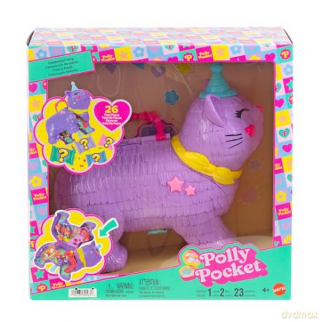 Mattel Polly Pocket Mini Doll Celebration Kitty Playset JFT90