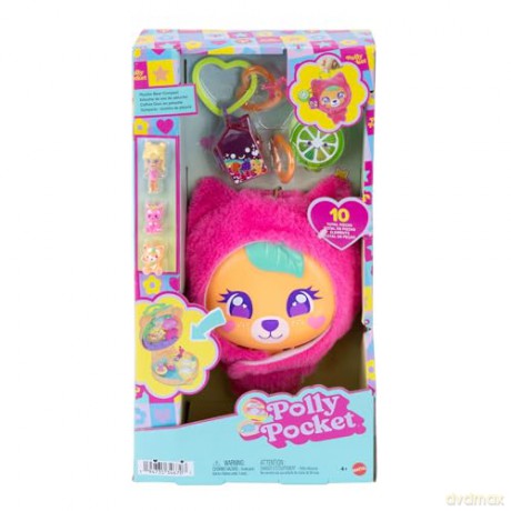Mattel Polly Pocket Tiny Worlds Plushie Bear Compact Playset JKC79