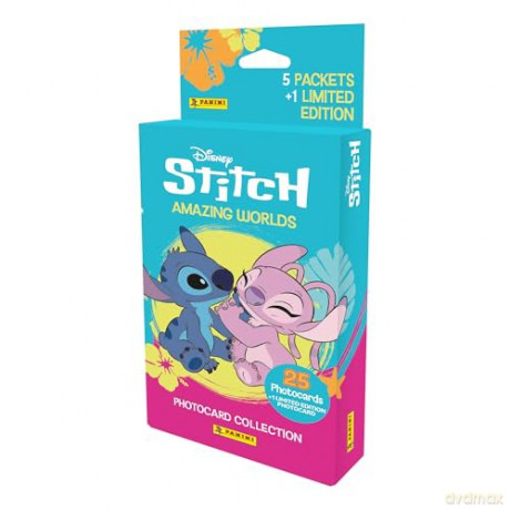 Panini Disney Stitch Photocards Blister 3 Packs of 5 Cards plus 1 Limited Edition Card