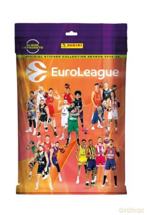 Panini Euroleague 2026 Sticker Starter Pack 1 Album and 4 Packs of 5 Stickers