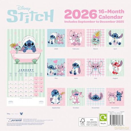 Pyramid Disney Lilo Stitch 2026 16Month Calendar C2402844