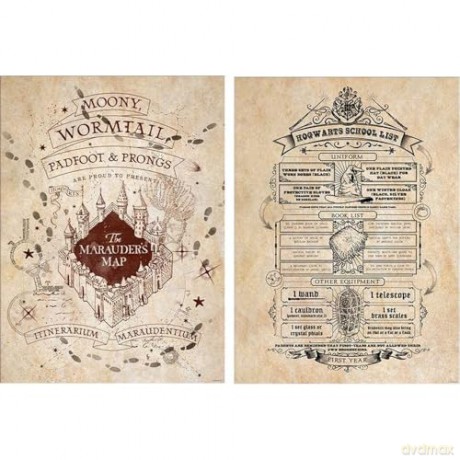 Pyramid Harry Potter Map And School List Boxed Posters 52x38cm PPB35442