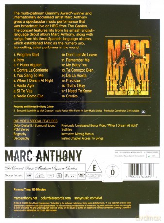 Marc Anthony: The Concert From Madison Square Garden [DVD]