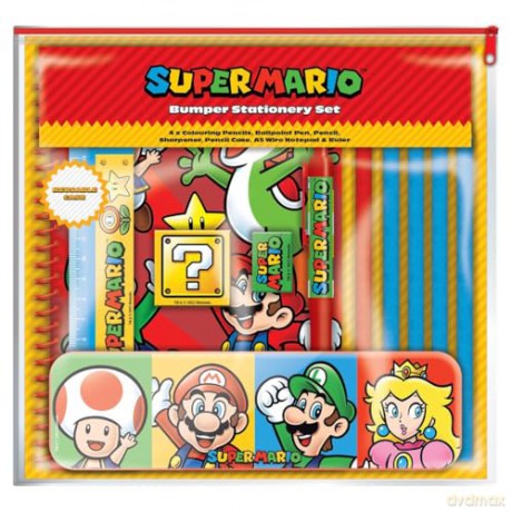 Pyramid Nintendo Super Mario Core Colour Block Bumper Stationery Set SR74118