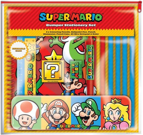 Pyramid Nintendo Super Mario Core Colour Block Bumper Stationery Set SR74118