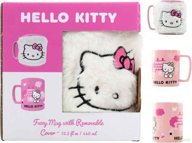 Pyramid Sanrio Hello Kitty Fuzzy Mug with Removable Cover FZMG2401850
