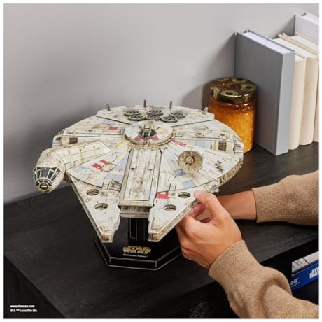 Spin Master Disney Star Wars 4D Build Millennium Falcon 3D Cardstock Puzzle Model Kit 6069815