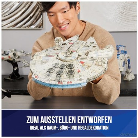 Spin Master Disney Star Wars 4D Build Millennium Falcon 3D Cardstock Puzzle Model Kit 6069815
