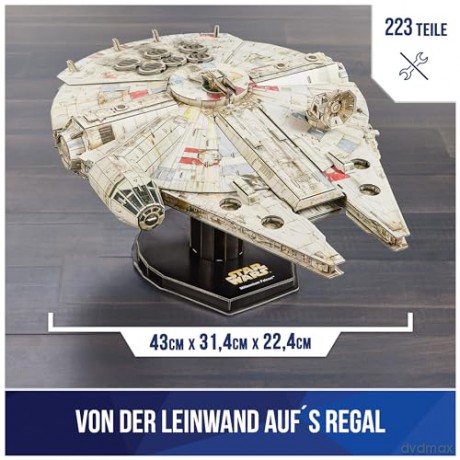 Spin Master Disney Star Wars 4D Build Millennium Falcon 3D Cardstock Puzzle Model Kit 6069815