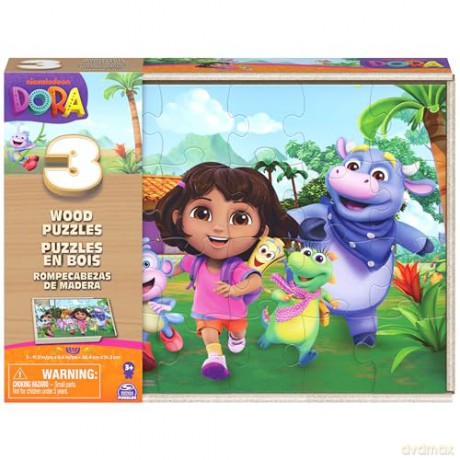 Spin Master Dora Board Games 3 Wood Puzzles 6071059