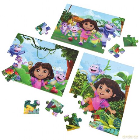 Spin Master Dora Board Games 3 Wood Puzzles 6071059