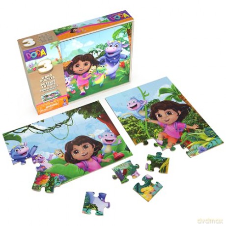 Spin Master Dora Board Games 3 Wood Puzzles 6071059