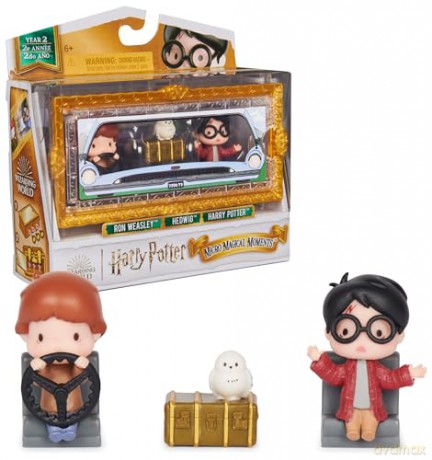 Spin Master Harry Potter Micro Magical Moments Ron WeaslyHedwigHarry Potter Mini Figures 3Pack 6068612
