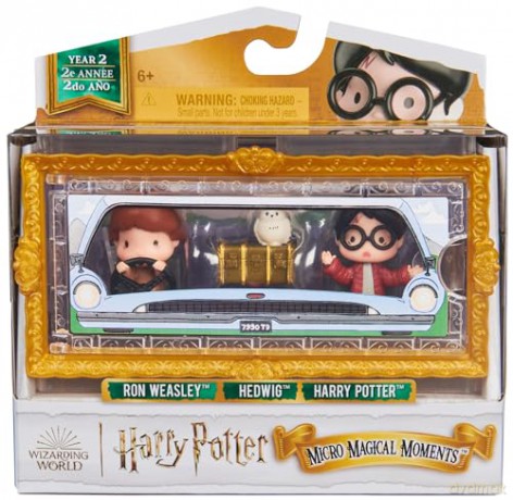 Spin Master Harry Potter Micro Magical Moments Ron WeaslyHedwigHarry Potter Mini Figures 3Pack 6068612