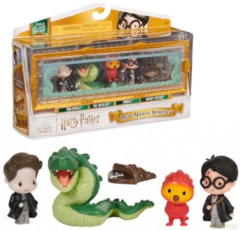 Spin Master Harry Potter Micro Magical Moments Tom RiddleThe BasiliskFawkesHarry Potter Mini Figures 5Pack 6068622