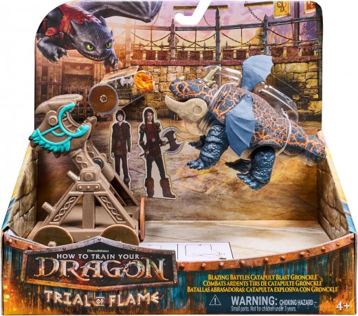 Spin Master How to Train Your Dragon Trial of Flame Blazing Battles Catapult Blast Cronckle Playset 20156293