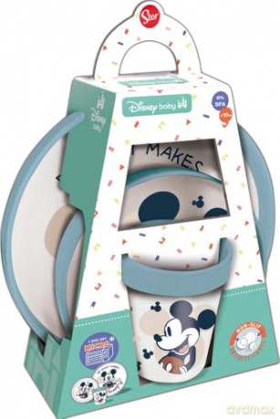 Stor Disney Mickey Mouse Full Of Smile Baby Antypoślizgowy Zestaw Obiadowy 10495