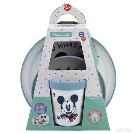 Stor Disney Mickey Mouse Full Of Smile Baby Antypoślizgowy Zestaw Obiadowy 10495