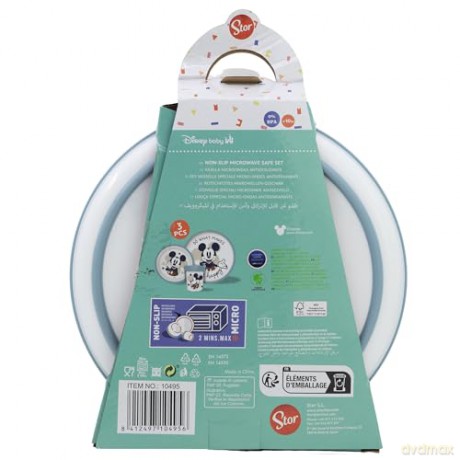 Stor Disney Mickey Mouse Full Of Smile Baby Antypoślizgowy Zestaw Obiadowy 10495