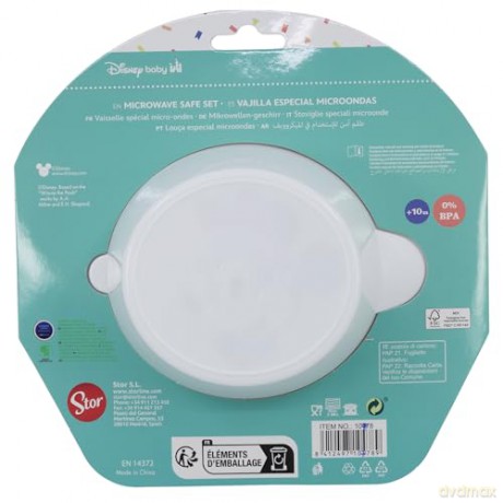 Stor Disney Mickey Mouse Full Of Smiles Toddler Zestaw do mikrofali miseczka z łyżeczką 10478