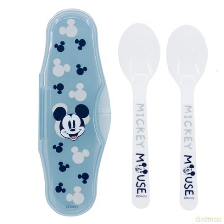 Stor Disney Mickey Mouse Full Of Smiles Toddler 2 Pcs PP Traveling Spoons 10466